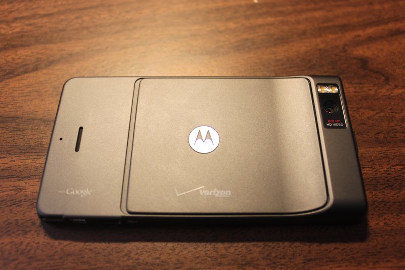 Back of the Motorola Droid X