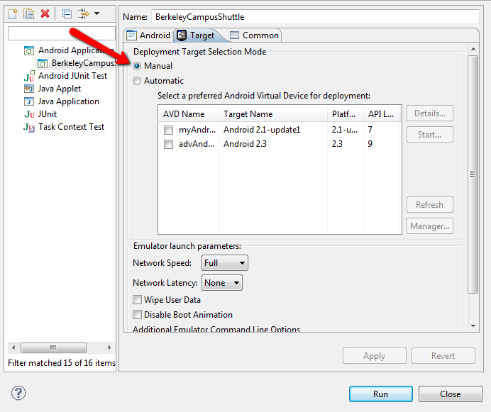 Change Automatic to Manual